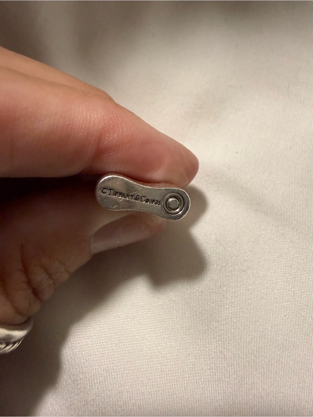 Tiffany & Co. Silver Padlock Charm. Opens and closes - Picture 2 of 3